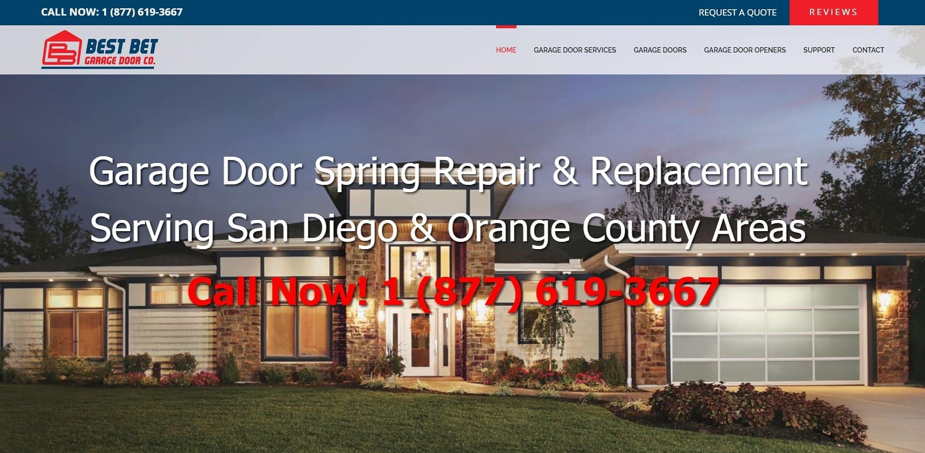Best Bet Garage Door Company 8 Construction Website Design Irvine