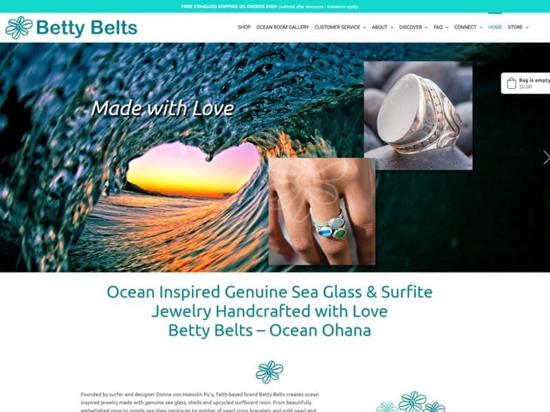 Betty Belts Sea Glass Jewelry & Accessories